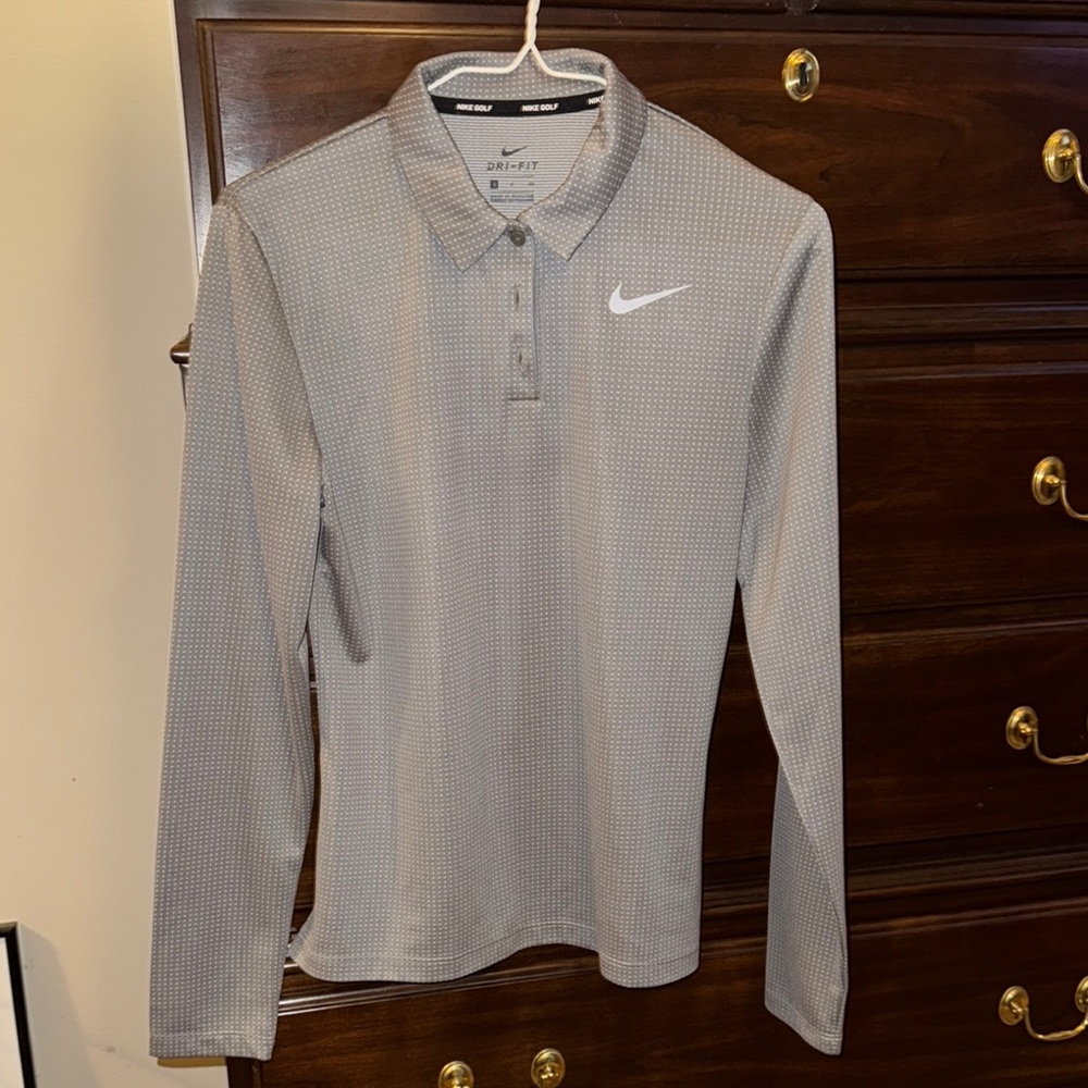Nike Ladies  Dri-FIT Grey Golf Shirt